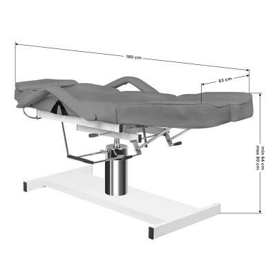 Kosmetologin tuoli HYDRAULIC PEDI GREY 7
