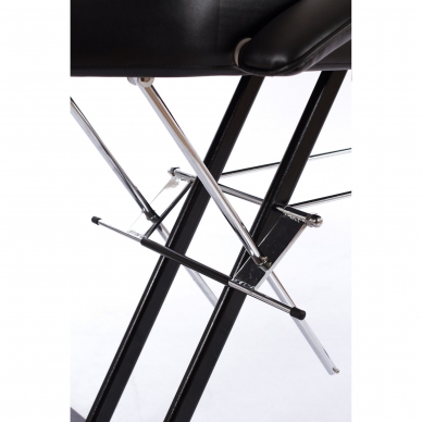 Kosmetologinis krėslas su vientisa kojų dalimi (juodas) 7