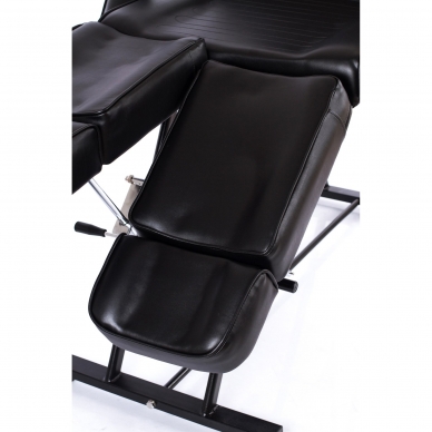 Kosmetologinis krėslas su atskirai reguliuojamomis kojų dalimis (juodas) 11