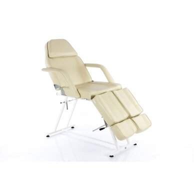 Kosmetologinis krėslas su reguliuojamomis kojomis Beauty 2 (Cream) 1 Kosmetologinis krėslas su reguliuojamomis kojomis Beauty 2 (Cream) 1