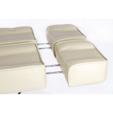 Kosmetologinis krėslas su reguliuojamomis kojomis Beauty 2 (Cream) 15 Kosmetologinis krėslas su reguliuojamomis kojomis Beauty 2 (Cream) 15