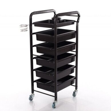 Hairdressing trolley (metal, 5 drawers)