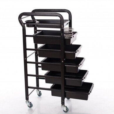 Kirpyklos vežimėlis (metalinis, 5 stalčiai) 1