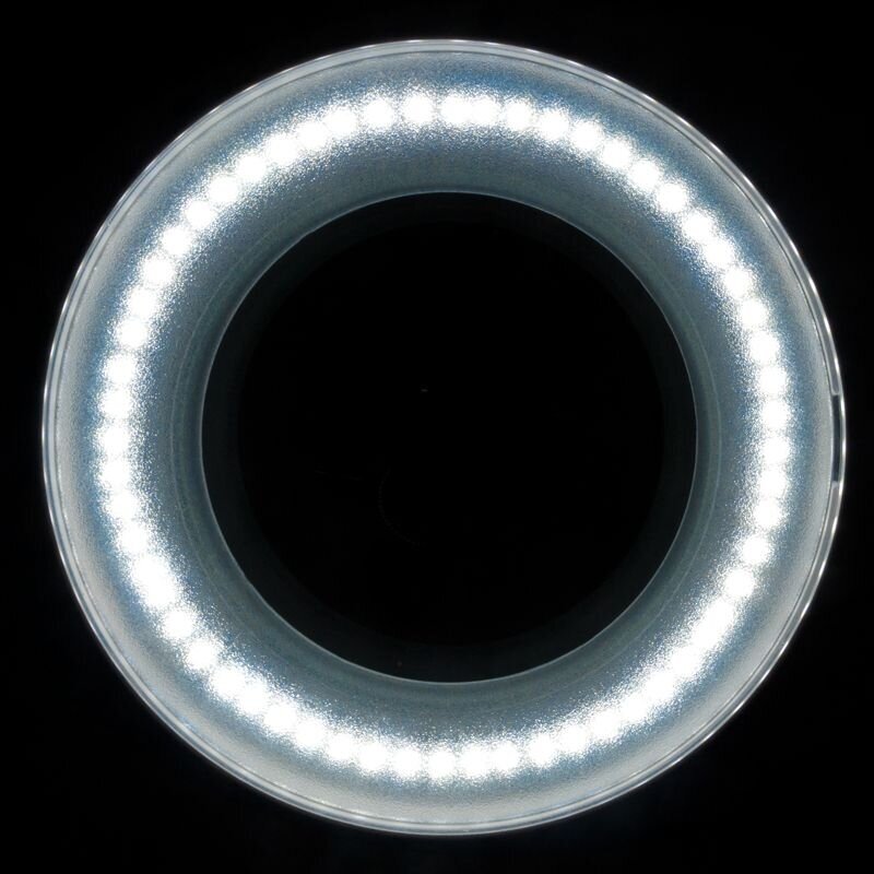 LED kosmētikas lampa ar palielināmo stiklu un statīvu 5D 10W 3