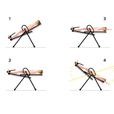 Body stretching inversion table inSPORTline Verge 8