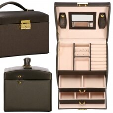 Jewellery suitcase, Elegance Style Dark Brown