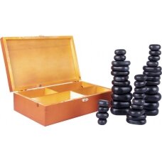 Lavos masažinių akmenų rinkinys inSPORTline Basalt Stone 36vnt.