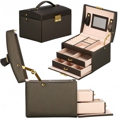 Pudełko na biżuterię Elegance Style Dark Brown 2