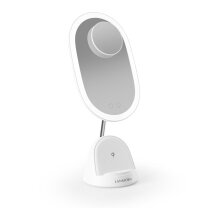Lanaform LumiCharge -meikkipeili LED-valaistuksella ja langattomalla laturilla, valkoinen Lanaform LumiCharge -meikkipeili LED-valaistuksella ja langattomalla laturilla, valkoinen