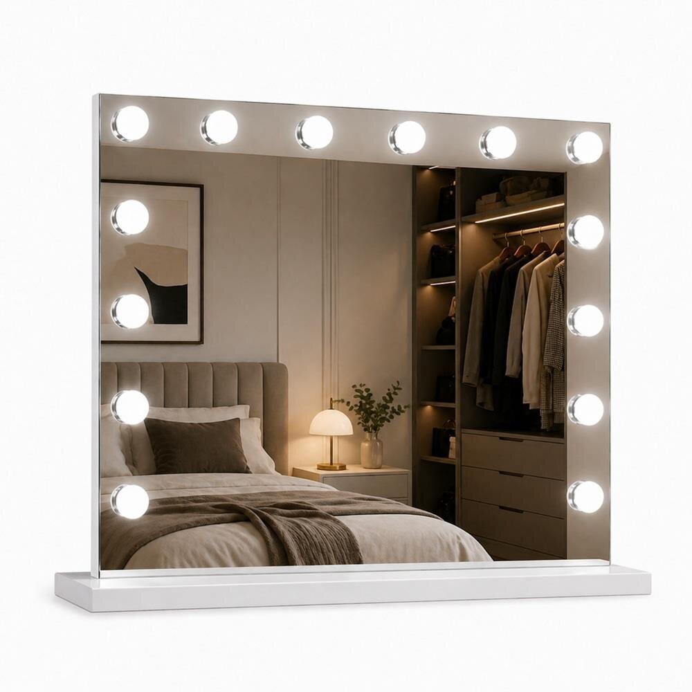 Make-up-Spiegel mit LED-Licht LED HOLLYWOOD 80x65cm Make-up-Spiegel mit LED-Licht LED HOLLYWOOD 80x65cm