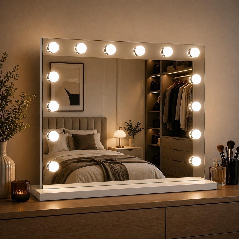 Make-up-Spiegel mit LED-Licht LED HOLLYWOOD 80x65cm 1 Make-up-Spiegel mit LED-Licht LED HOLLYWOOD 80x65cm 1