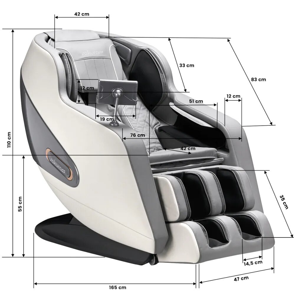 Massage chair Sakura Comfort Plus 806 Grey 18
