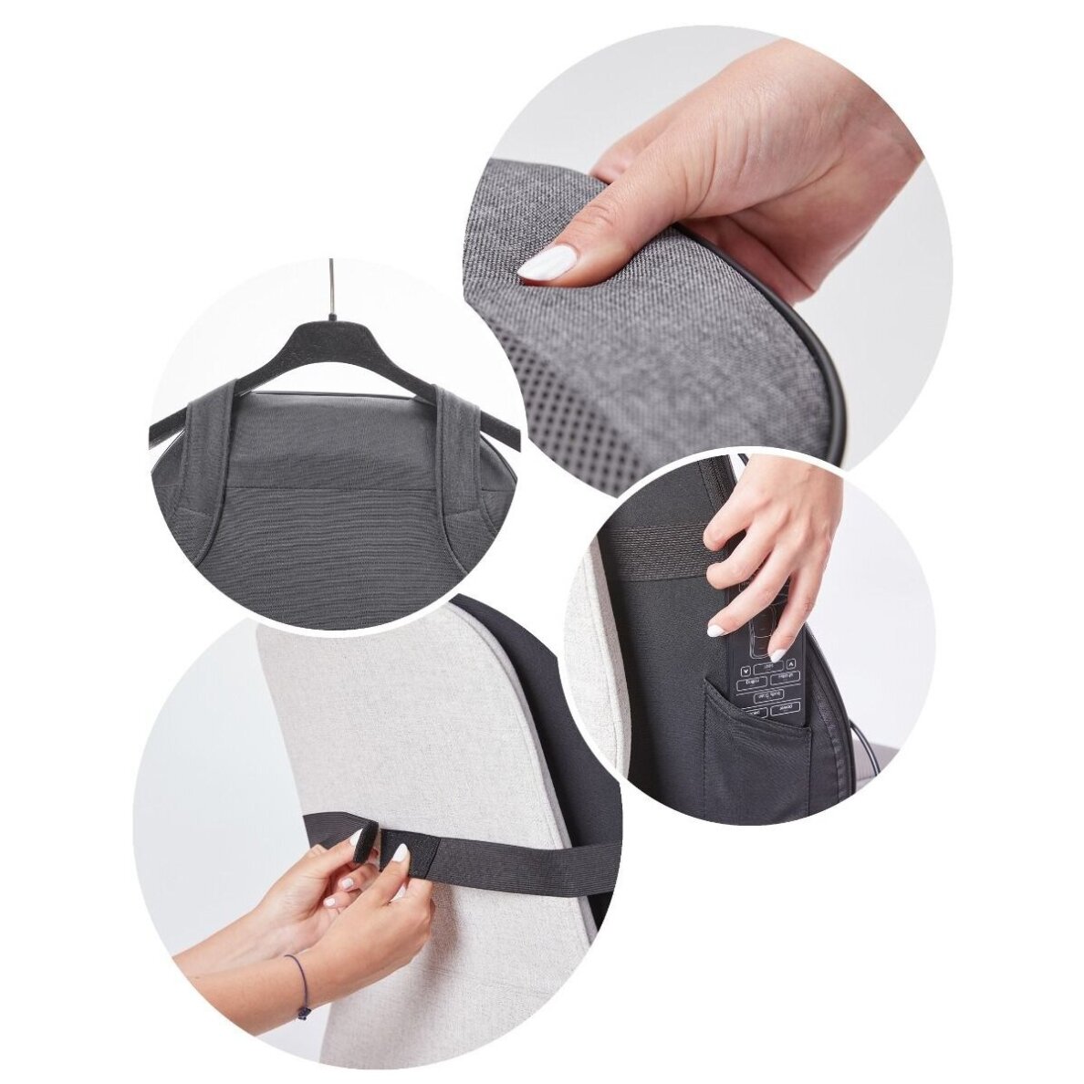 Masažinė sėdynė su kūno skenavimo funkcija Lanaform Bodyscan Massager 4 Masažinė sėdynė su kūno skenavimo funkcija Lanaform Bodyscan Massager 4