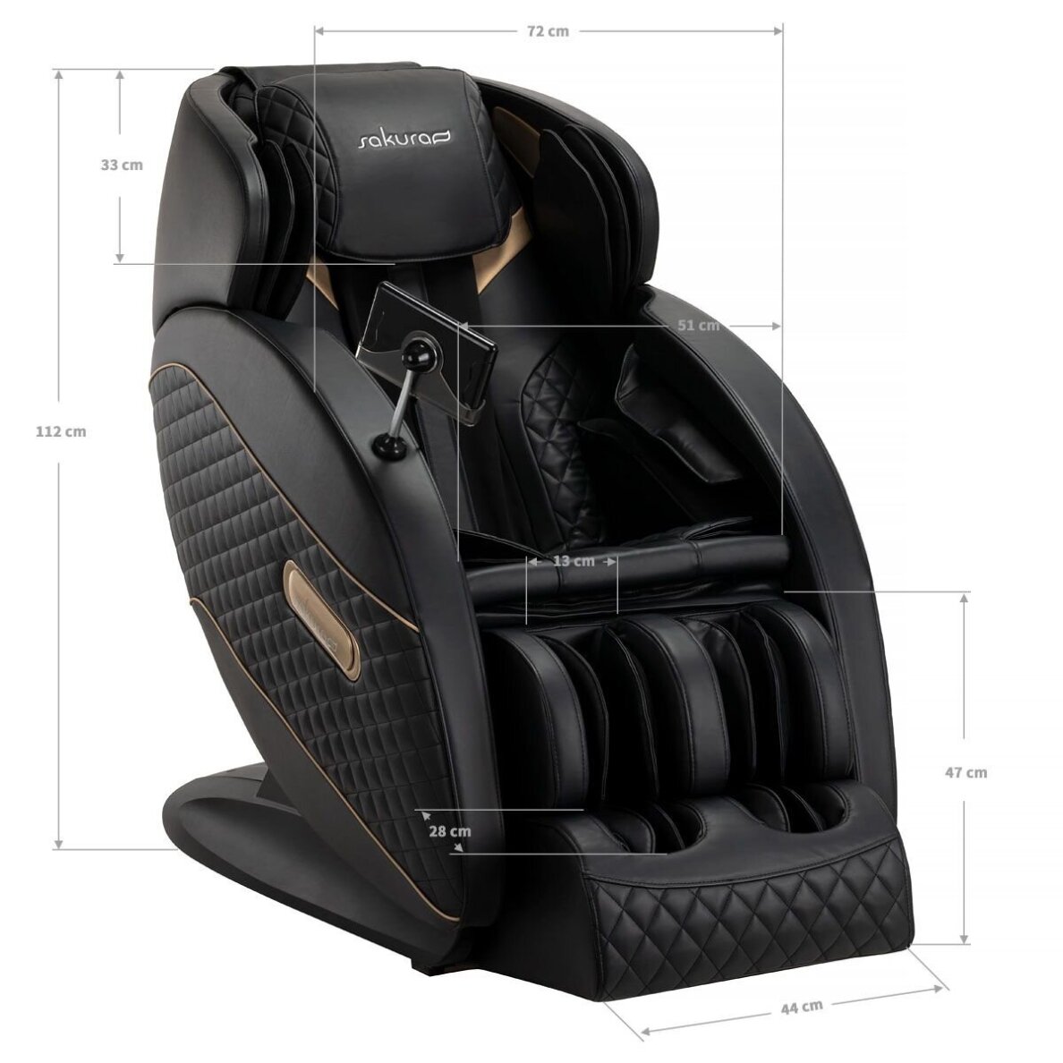 Masāžas krēsls Sakura 801 Black 17 Masāžas krēsls Sakura 801 Black 17