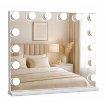 Make-up mirror with LED light HOLLYWOOD 100x80cm