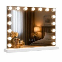 Make-up mirror with LED light HOLLYWOOD 58x46cm