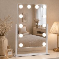 Grima spogulis ar LED apgaismojumu HOLLYWOOD 34x47cm