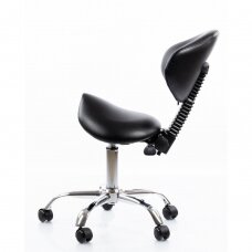 Cosmetology stool with backrest Expert 3 (Black)