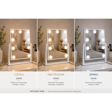 Schminkspiegel mit LED-Beleuchtung HOLLYWOOD 29x36cm 2