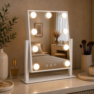 Schminkspiegel mit LED-Beleuchtung HOLLYWOOD 29x36cm 1 Schminkspiegel mit LED-Beleuchtung HOLLYWOOD 29x36cm 1