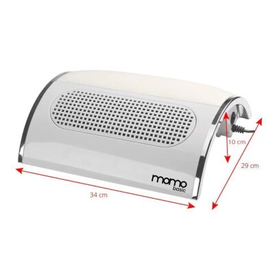 Manikiūro dulkių surinkėjas Momo Basic 20W White 6 Manikiūro dulkių surinkėjas Momo Basic 20W White 6