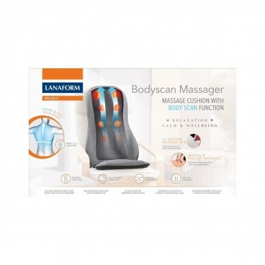 Masažinė sėdynė su kūno skenavimo funkcija Lanaform Bodyscan Massager 9