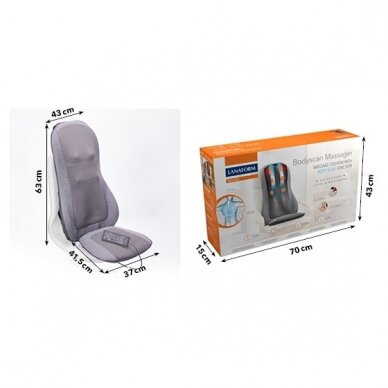 Masāžas sēdeklis ar ķermeņa skenēšanas funkciju Lanaform Bodyscan Massager 8