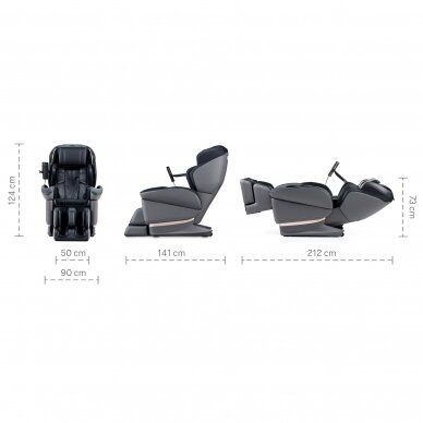 Masāžas krēsls Fujiiryoki JP3000 Graphite Black 11