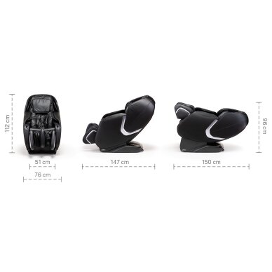 Hierontatuoli Massaggio Eccellente 2 Black Open 12