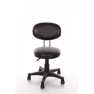 Kosmetologinė meistro kėdutė Round 3 (Black)