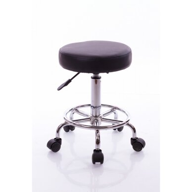 Kosmetologinė meistro kėdutė Round 2 (Black) 1