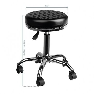 Meistara krēsls BEAUTY DIAMOND BLACK 3