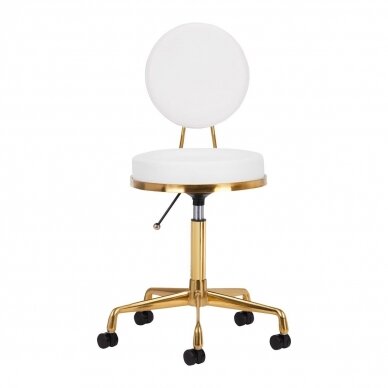 Beautician stool COSMETIC CHAIR ELITE WHITE 1