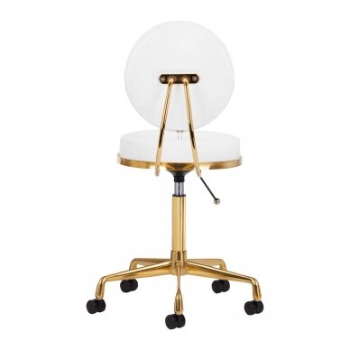 Табурет косметолога COSMETIC CHAIR ELITE WHITE 2
