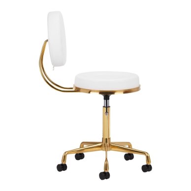 Kosmetologinė meistro kėdutė COSMETIC CHAIR ELITE WHITE 3