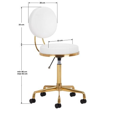 Табурет косметолога COSMETIC CHAIR ELITE WHITE 5 Табурет косметолога COSMETIC CHAIR ELITE WHITE 5
