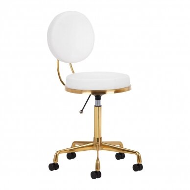 Beautician stool COSMETIC CHAIR ELITE WHITE