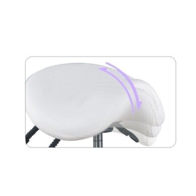 Beautician stool COSMETIC STOOL GIOVANNI WHITE 4