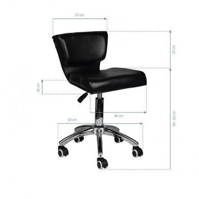 Meistara krēsls STOOL BEAUTY BACKREST 227 WHITE 4
