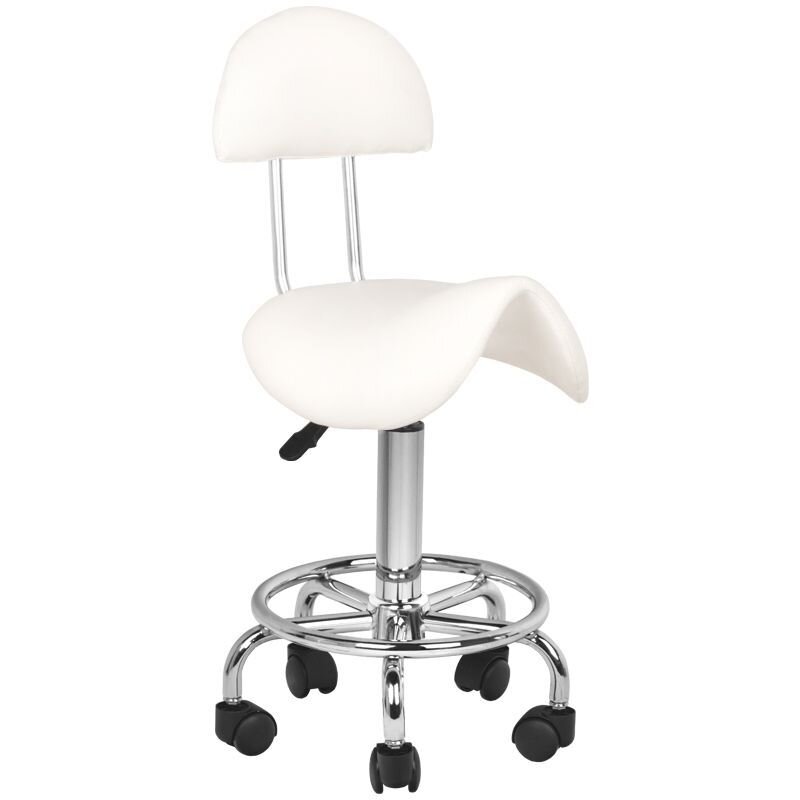 Kosmetoloģijas taburete STOOL BEAUTY 3 WHITE (Produkts ar bojātu iepakojumu)