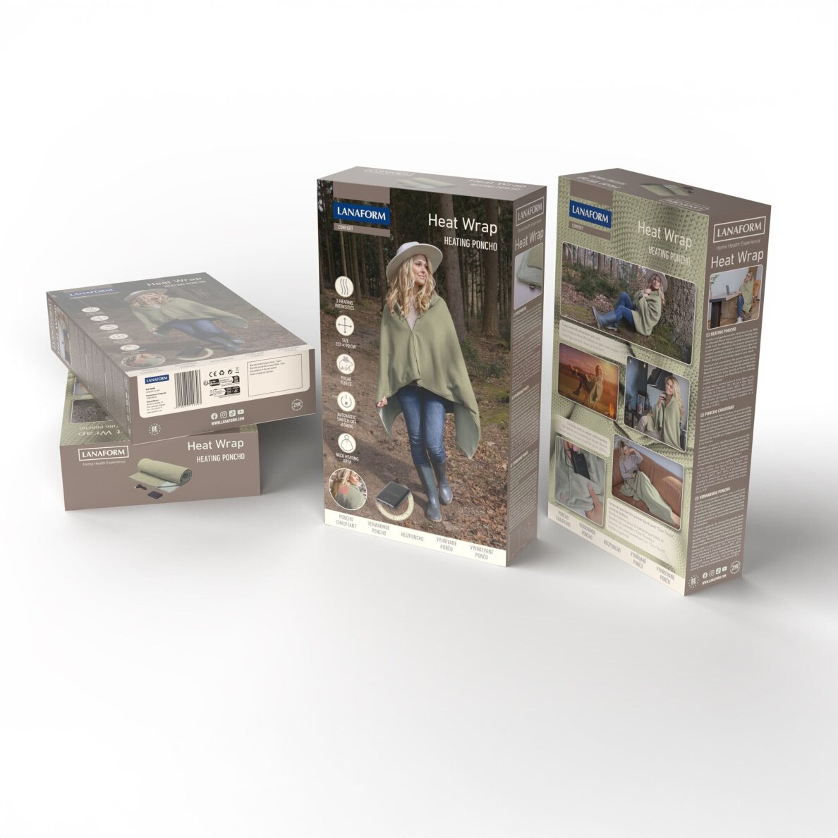 Nešiojamas šildomas pončas Lanaform Heat Wrap 12 Nešiojamas šildomas pončas Lanaform Heat Wrap 12