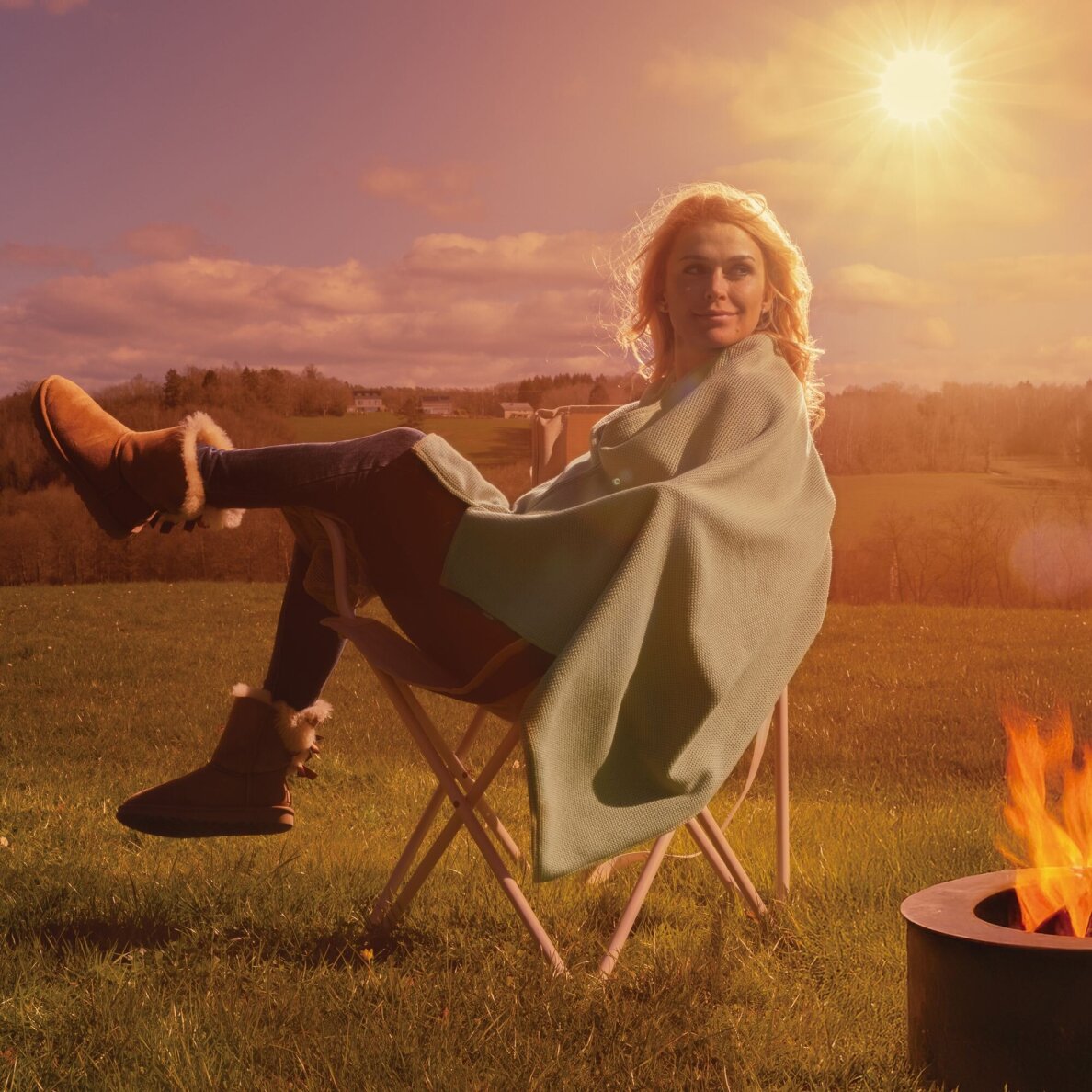 Nešiojamas šildomas pončas Lanaform Heat Wrap 8