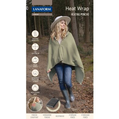 Tragbarer beheizter Poncho Lanaform Heat Wrap 11