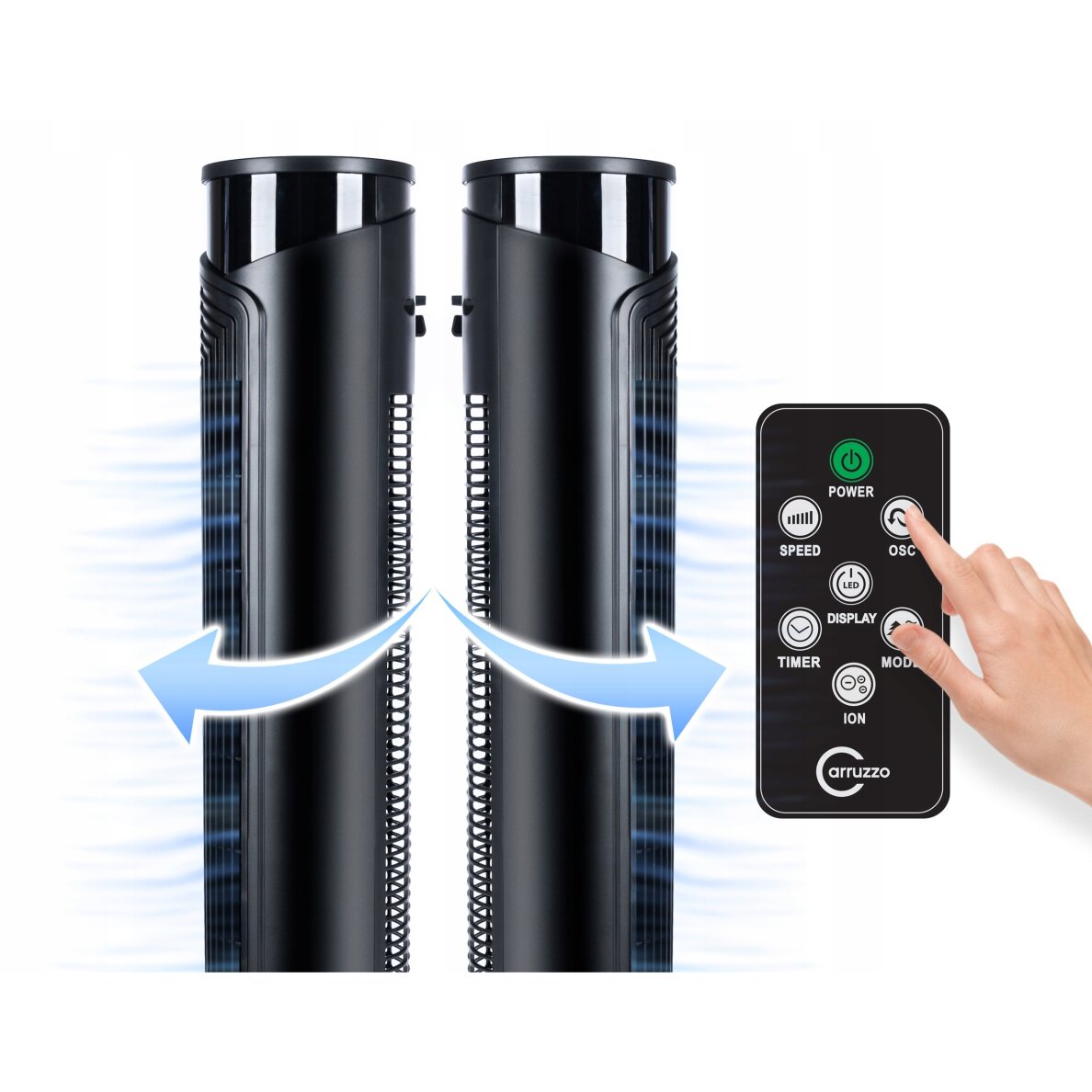 Turmventilator Carruzzo 45W LCD Ionic 93cm 4