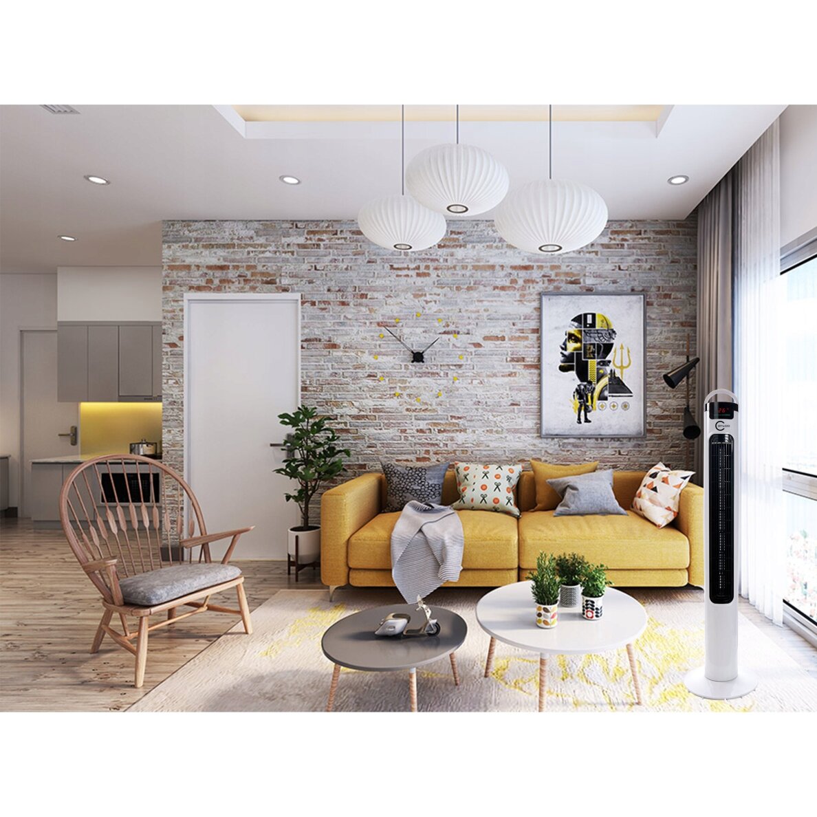 Колонный вентилятор Carruzzo 45W LCD 95cm 8 Колонный вентилятор Carruzzo 45W LCD 95cm 8