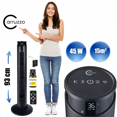 Gaisa ventilators Carruzzo 45W LCD Ionic 93cm