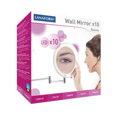 Magnifying wall mirror (X10) with LED backlight Lanaform Wall Mirror 9 Magnifying wall mirror (X10) with LED backlight Lanaform Wall Mirror 9