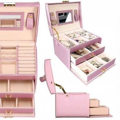 Juvelierizstrādājumu koferis, Elegance Style Pink Gold 6