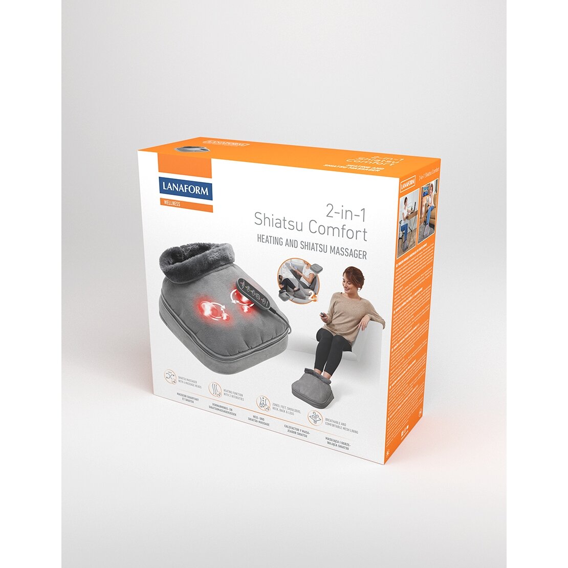 Kütte- ja massaažipadi Lanaform 2-in-1 Shiatsu Comfort 20 Kütte- ja massaažipadi Lanaform 2-in-1 Shiatsu Comfort 20