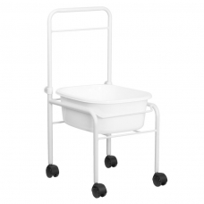 Pedikiūro vonelės vežimėlis SHOWER FOR PEDICURE WHITE